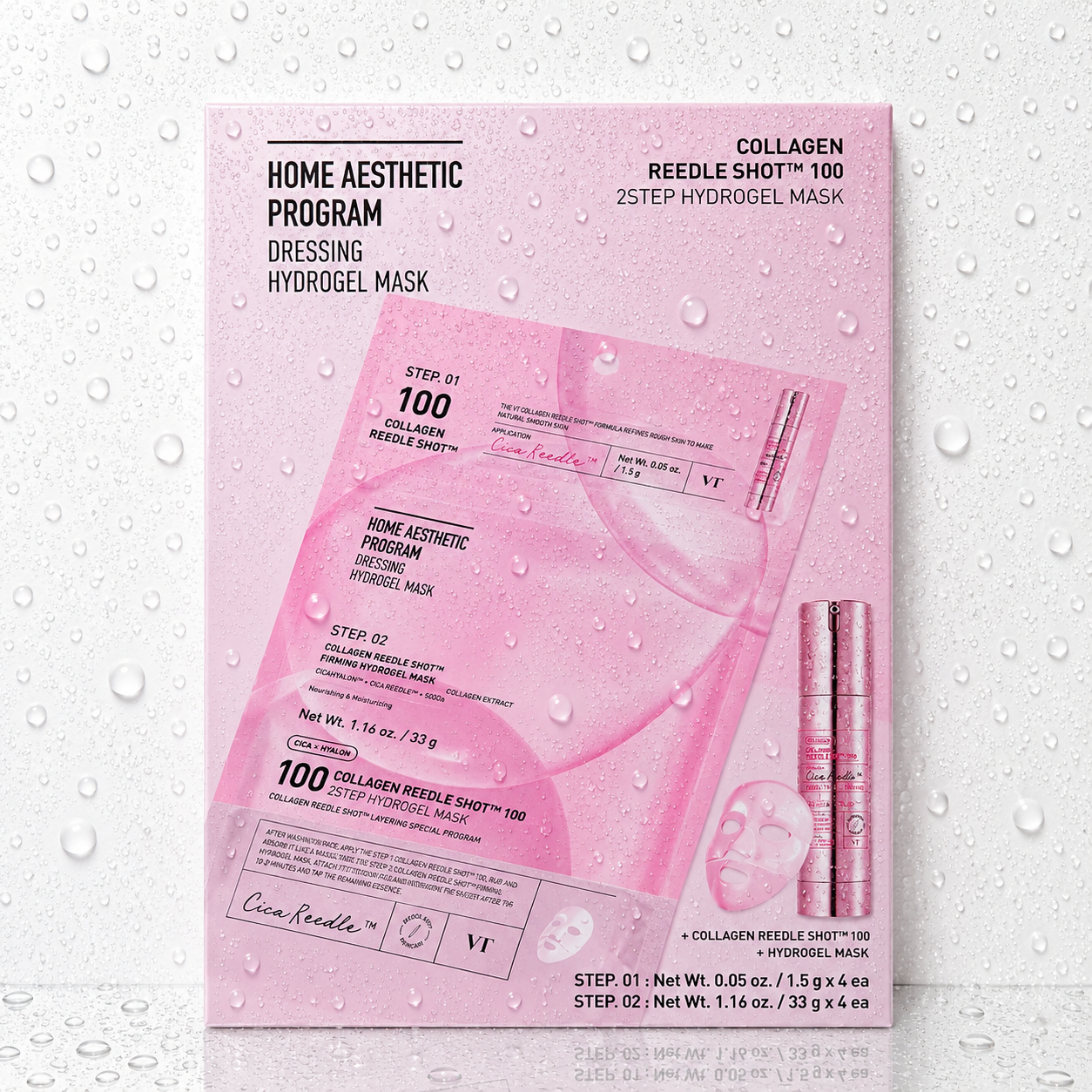 VT Cosmetics - COLLAGEN Reedle Shot 100 2STEP Hydrogel Mask 4ea