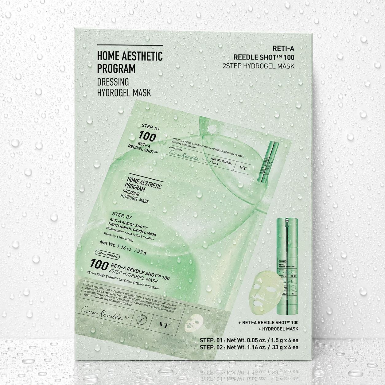 VT Cosmetics - RETI-A Reedle Shot 100 2STEP Hydrogel Mask 4ea