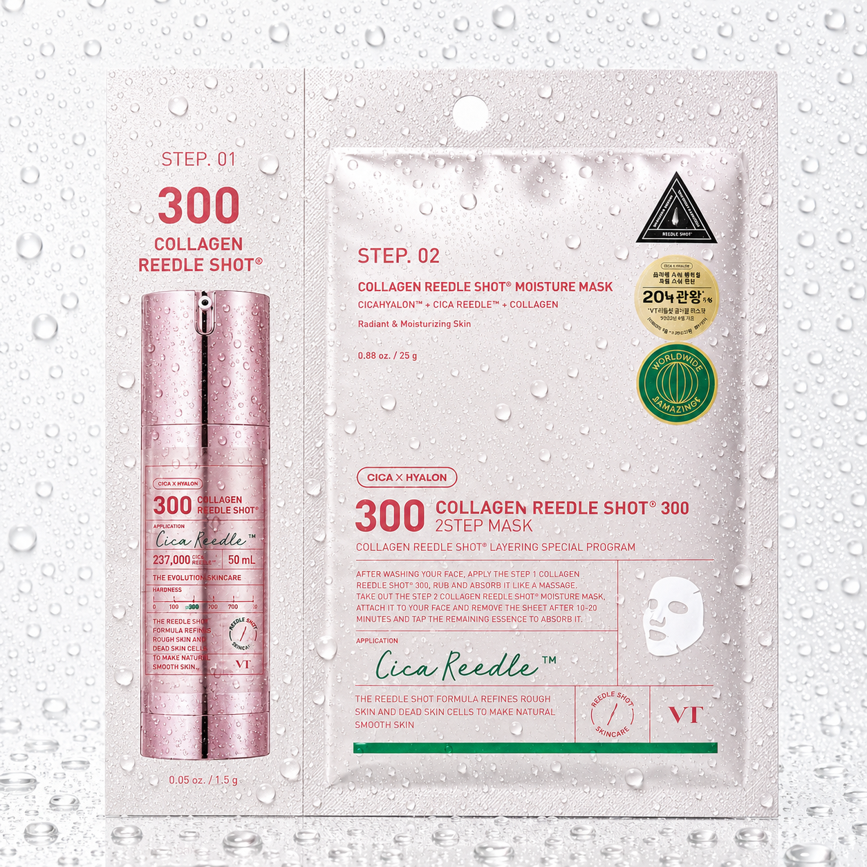 VT Cosmetics - COLLAGEN Reedles Shot 300hL 2 STEP MASK