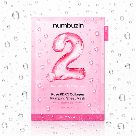 numbuzin - No.2 Rose PDRN Collagen Plumping Sheet Mask 33ml X 5ea