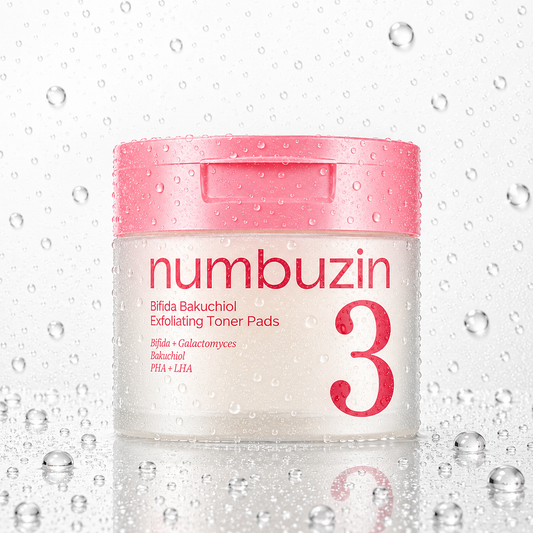 numbuzin - No.3 Bifida Bakuchiol Exfoliating Toner Pads 190ml/70ea