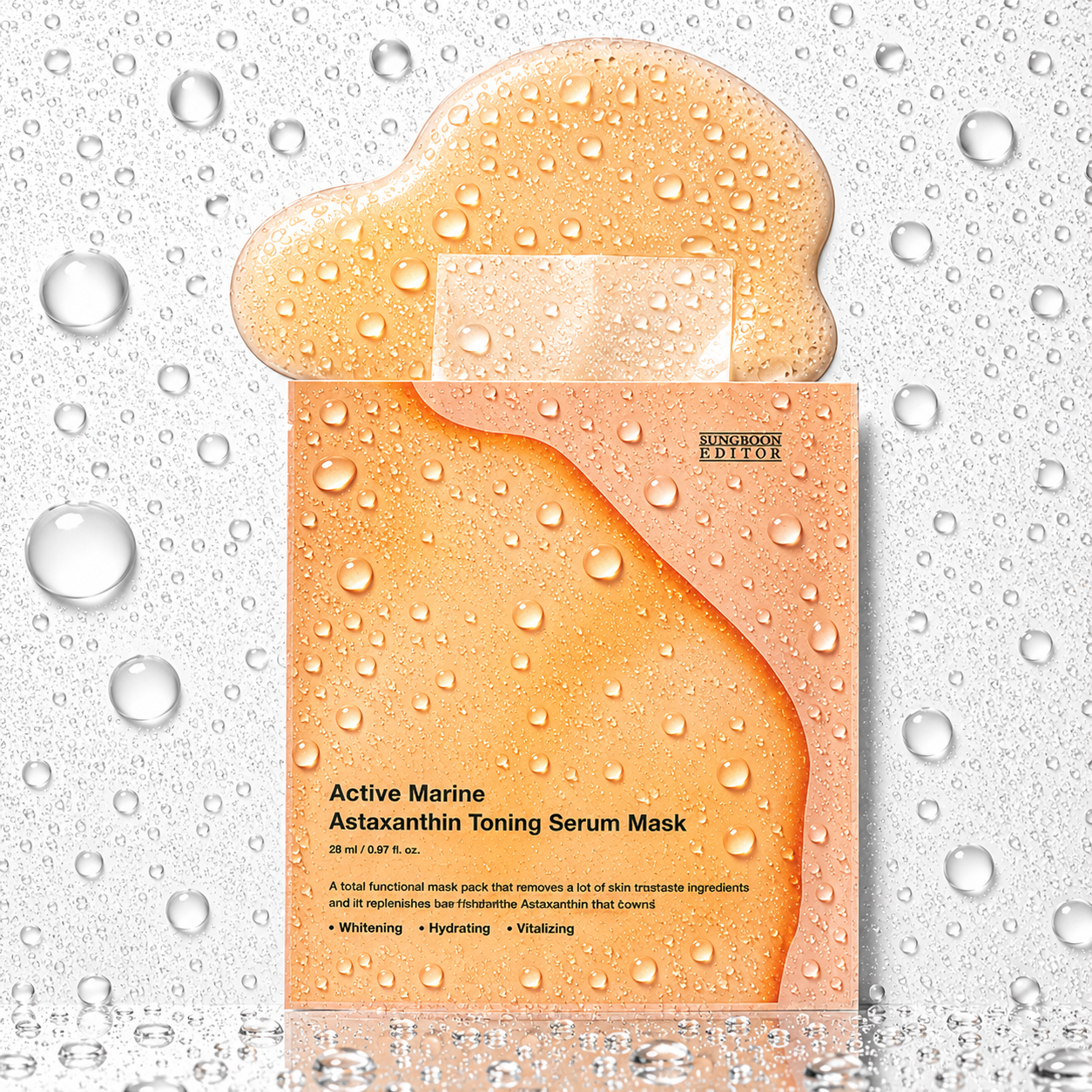 SUNGBOON EDITOR - Active Marine Astaxanthin Toning Serum Mask 23ml X 10ea