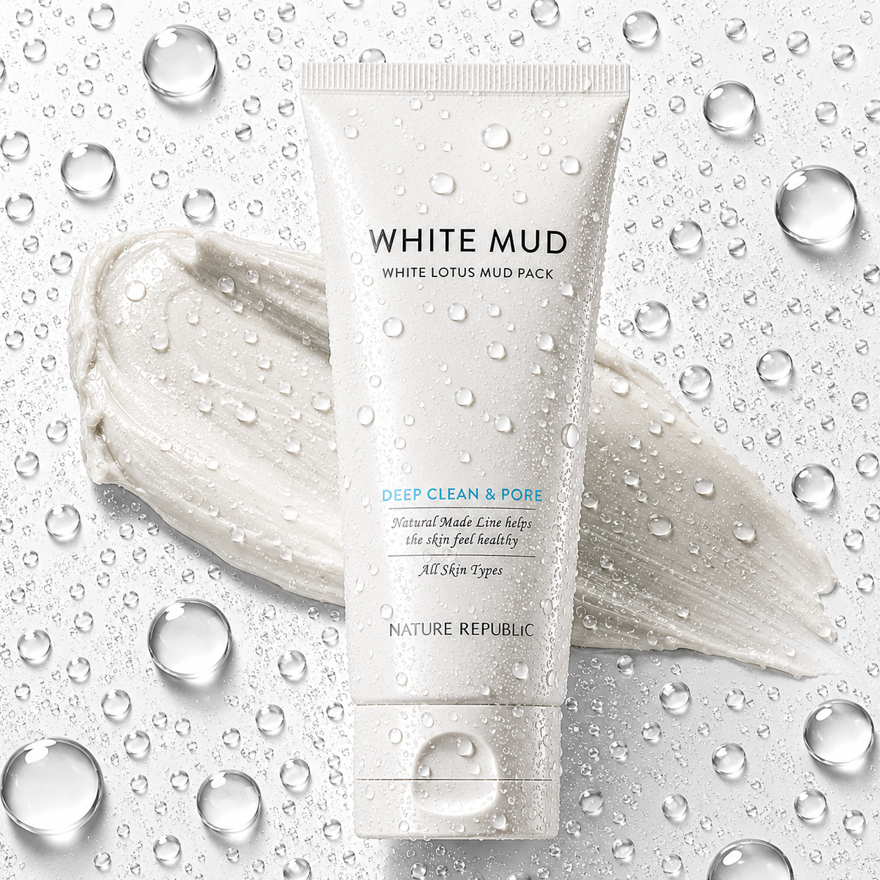 NATURE REPUBLIC - Natural Made White Lotus Deep Clean Mud Pack 100ml