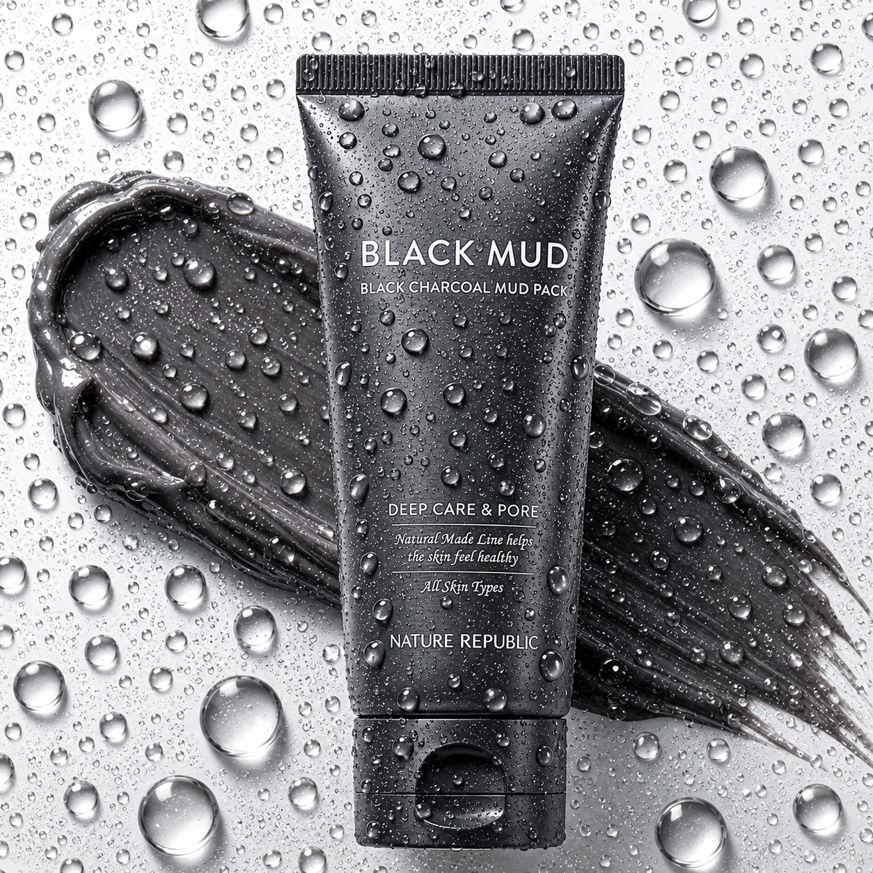 NATURE REPUBLIC - Natural Made Black Charcoal Deep Pore Mud Pack 100ml