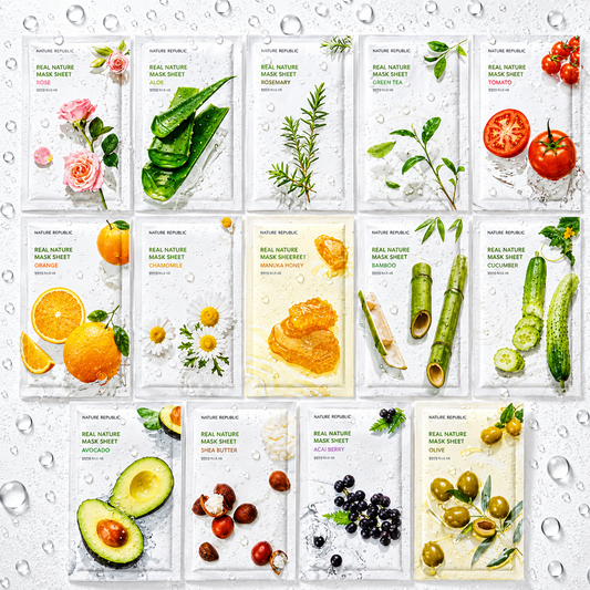 NATURE REPUBLIC - Real Nature Mask Sheet 23ml x 30ea (13type)
