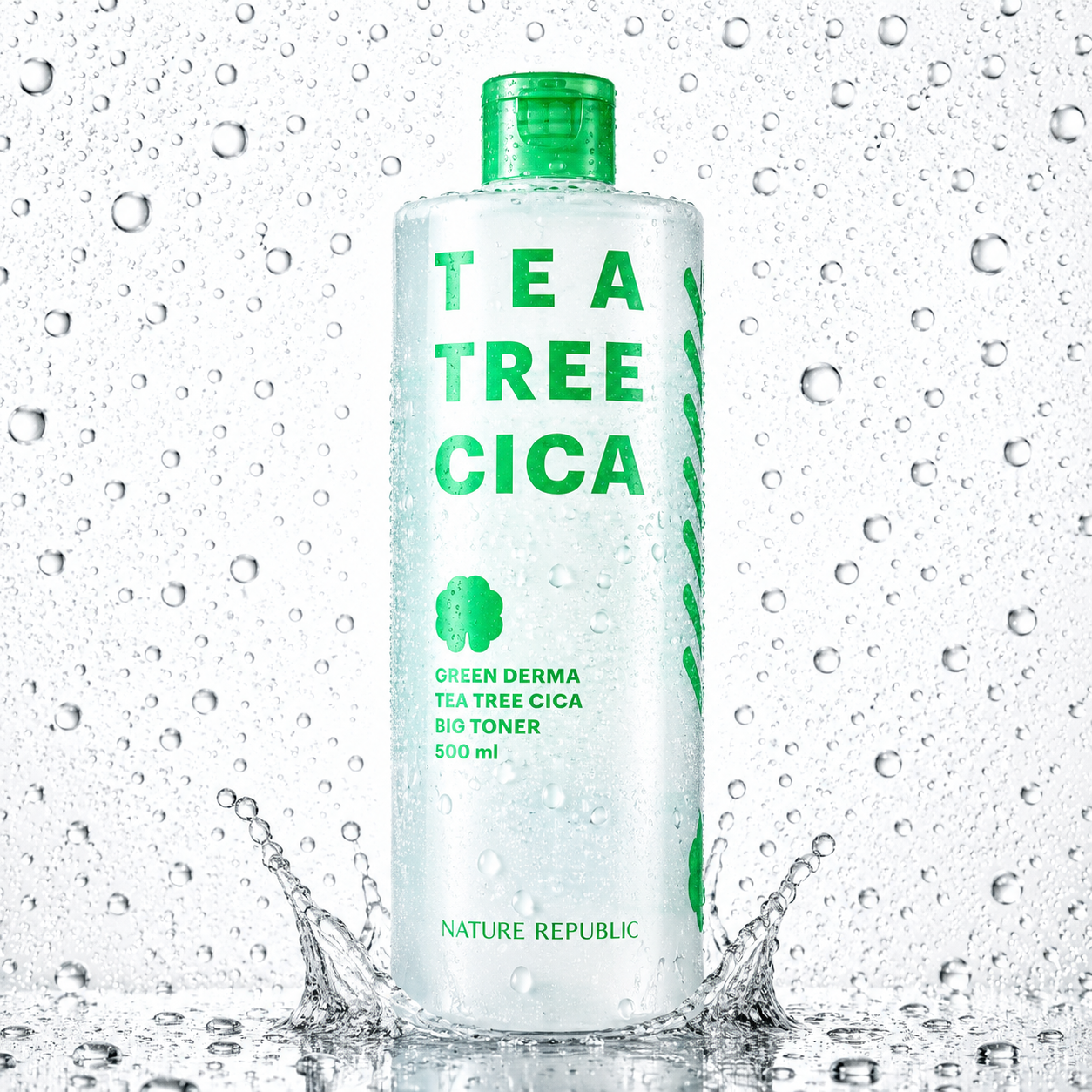 NATURE REPUBLIC - Green Derma Tea Tree Cica Big Toner 500ml