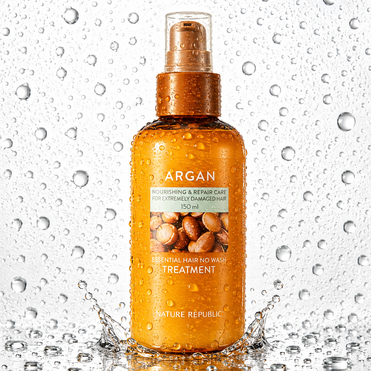 NATURE REPUBLIC - Argan Essential Hair No Wash Treatment 160ml