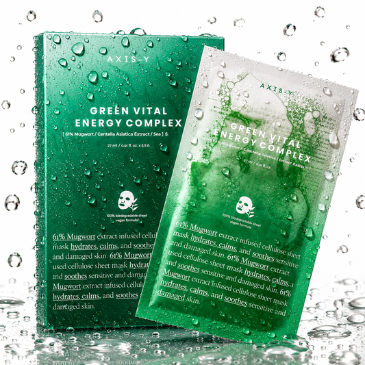 AXIS-Y - 61% Mugwort Green Vital Energy Complex Sheet Mask 27ml x 5ea