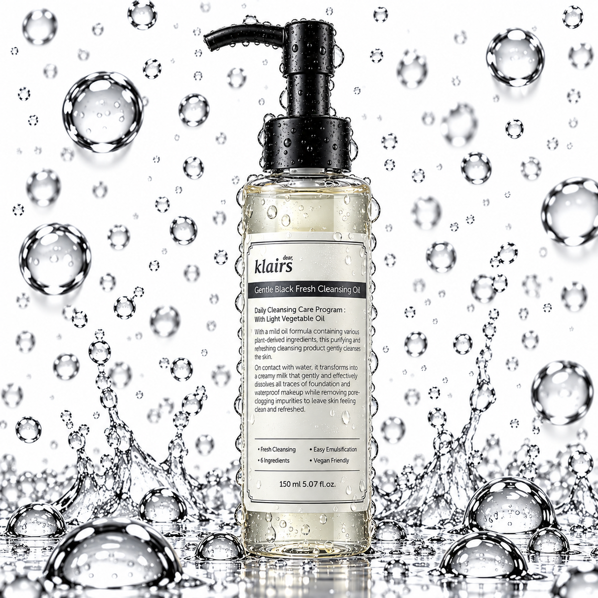 KLAIRS - Gentle Black Fresh Cleansing Oil 150ml