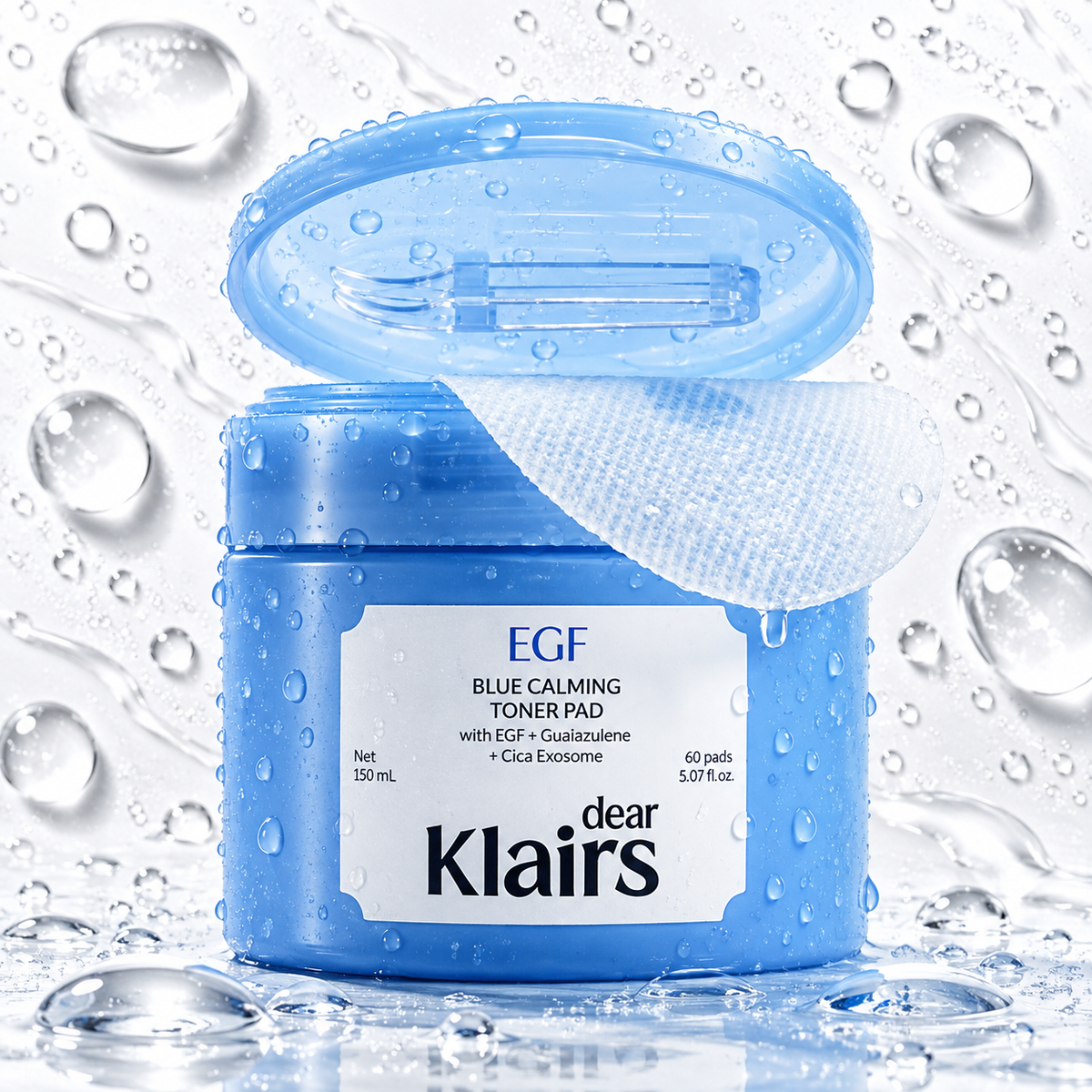 KLAIRS - EGF Blue Calming Toner Pad 150ml 60ea