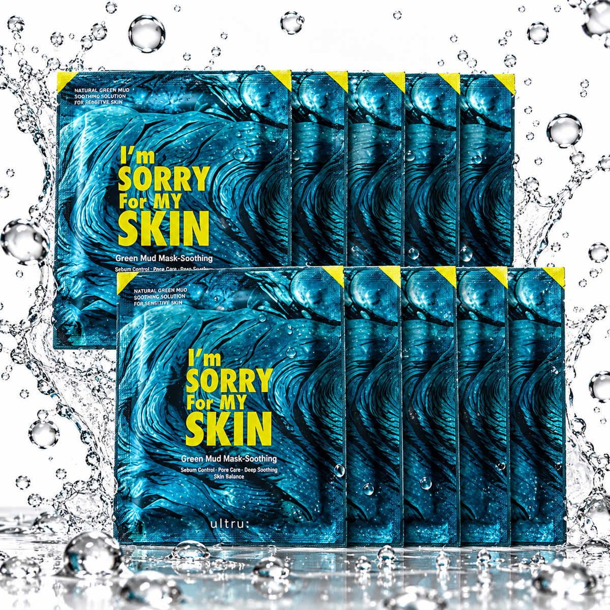 I'm Sorry For My Skin - Green Mud Mask #Soothing 18g x 10ea