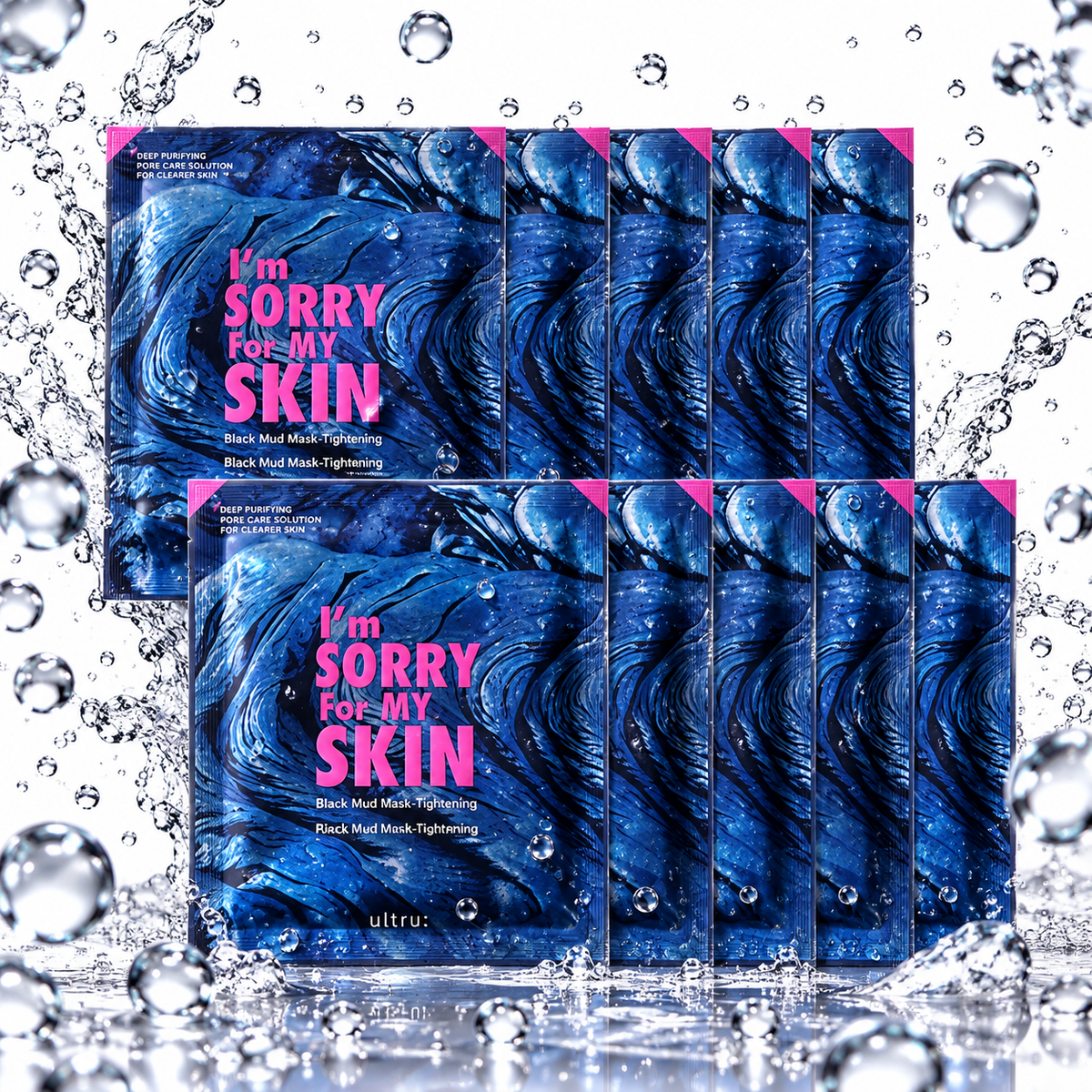 I'm Sorry For My Skin - Black Mud Mask #Tightening 18g x 10ea