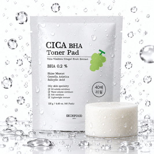 SKINFOOD - Shine Muscat Cica BHA Toner Pad 125g 40 Pads (Refill)