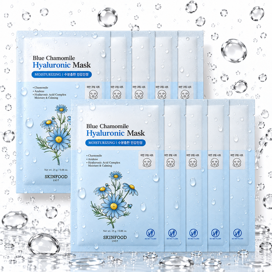 SKINFOOD - Blue Chamomile Hyaluronic Mask Sheet 25g x 10ea