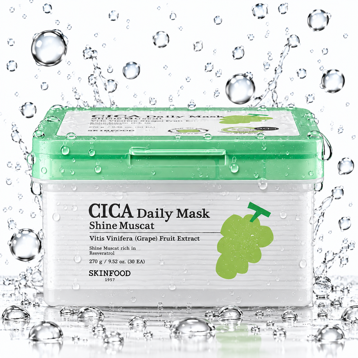 SKINFOOD - Shine Muscat Cica Daily Mask Sheet 270g 30ea