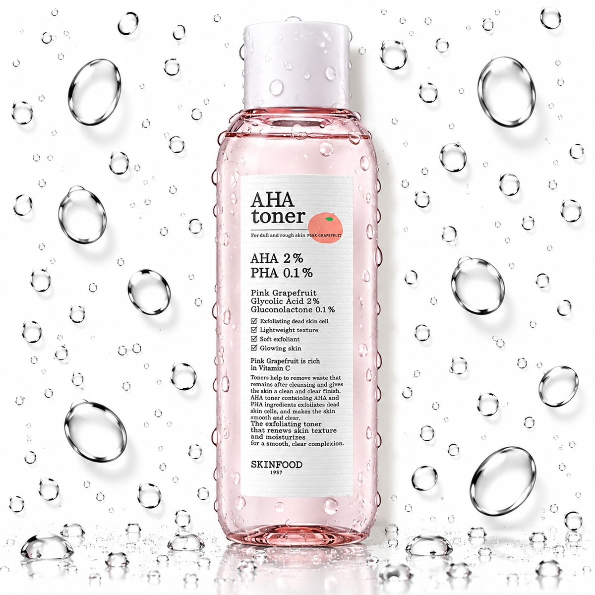 SKINFOOD - Pink Grapefruit AHA Toner 200ml