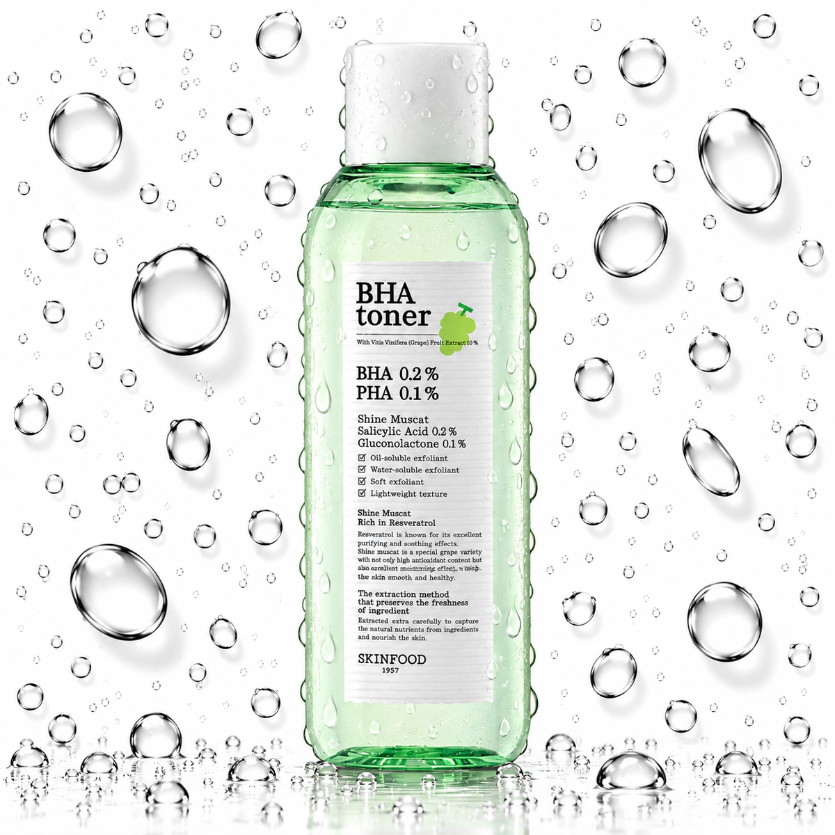 SKINFOOD - Shine Muscat BHA Toner 200ml