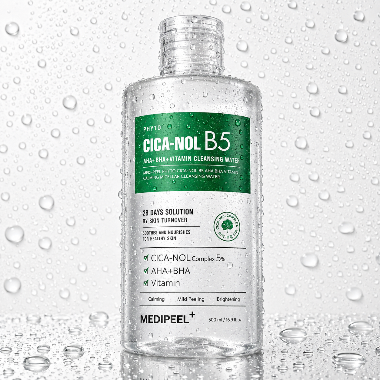 MEDIPEEL - PHYTO CICA-NOL B5 AHA BHA Vitamin Calming Micellar Cleansing Water 500ml