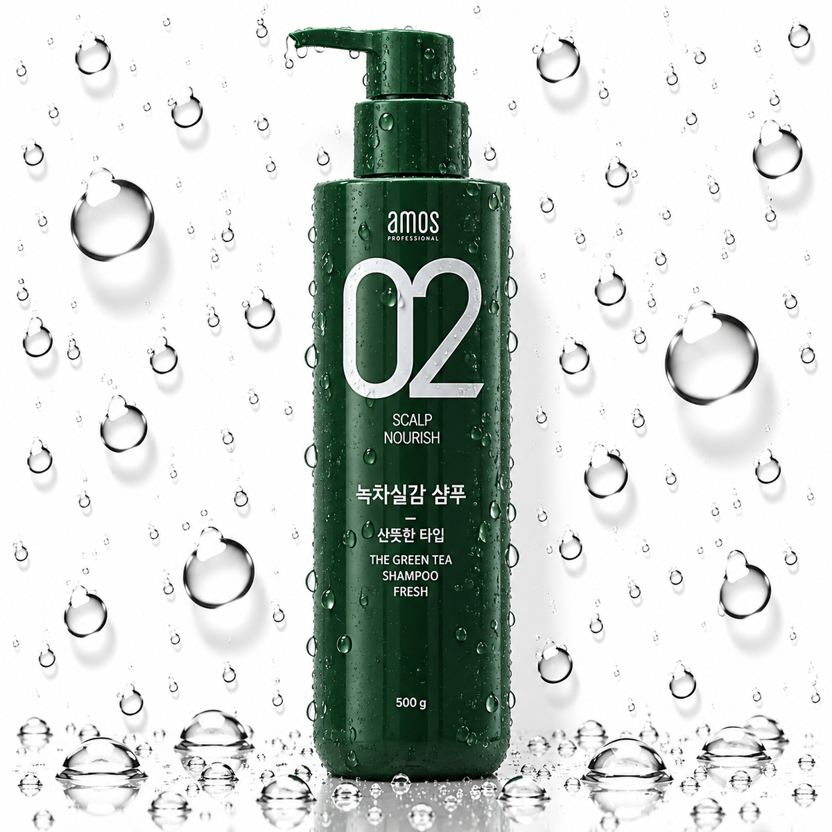 amos PROFESSIONAL - The Green Tea Shampoo Fresh (For Oily Scalp) 500g