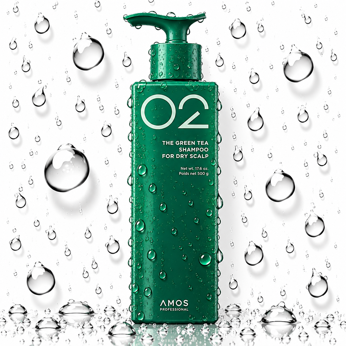 amos PROFESSIONAL - The Green Tea Shampoo for Dry Scalp 500ml