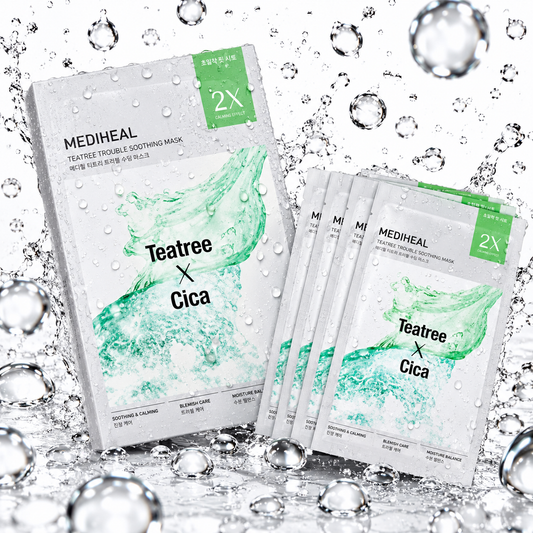 MEDIHEAL - Derma Synergy Wrapping Mask Calming Care (Teatree X Cica) 25ml X 14ea