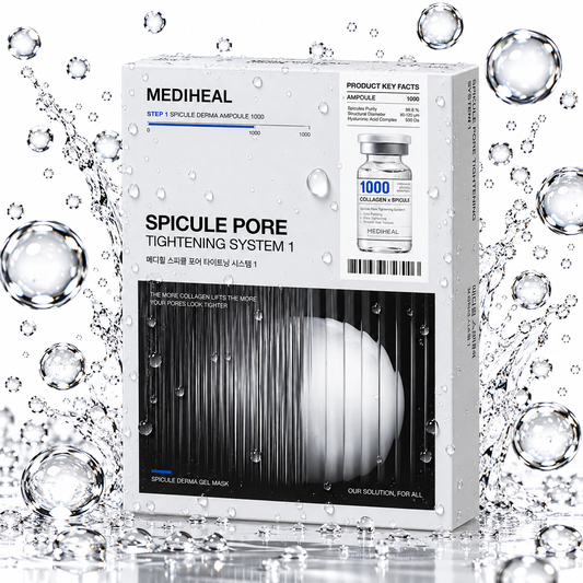 MEDIHEAL - Spicule Pore Tightening System 1 Gel Mask (Ampoule 2ml + Collagen 29g) X 10ea