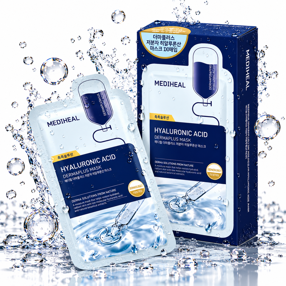 MEDIHEAL - Dermaplus Low Molecular Hyaluronic Acid Mask 22ml X 10ea