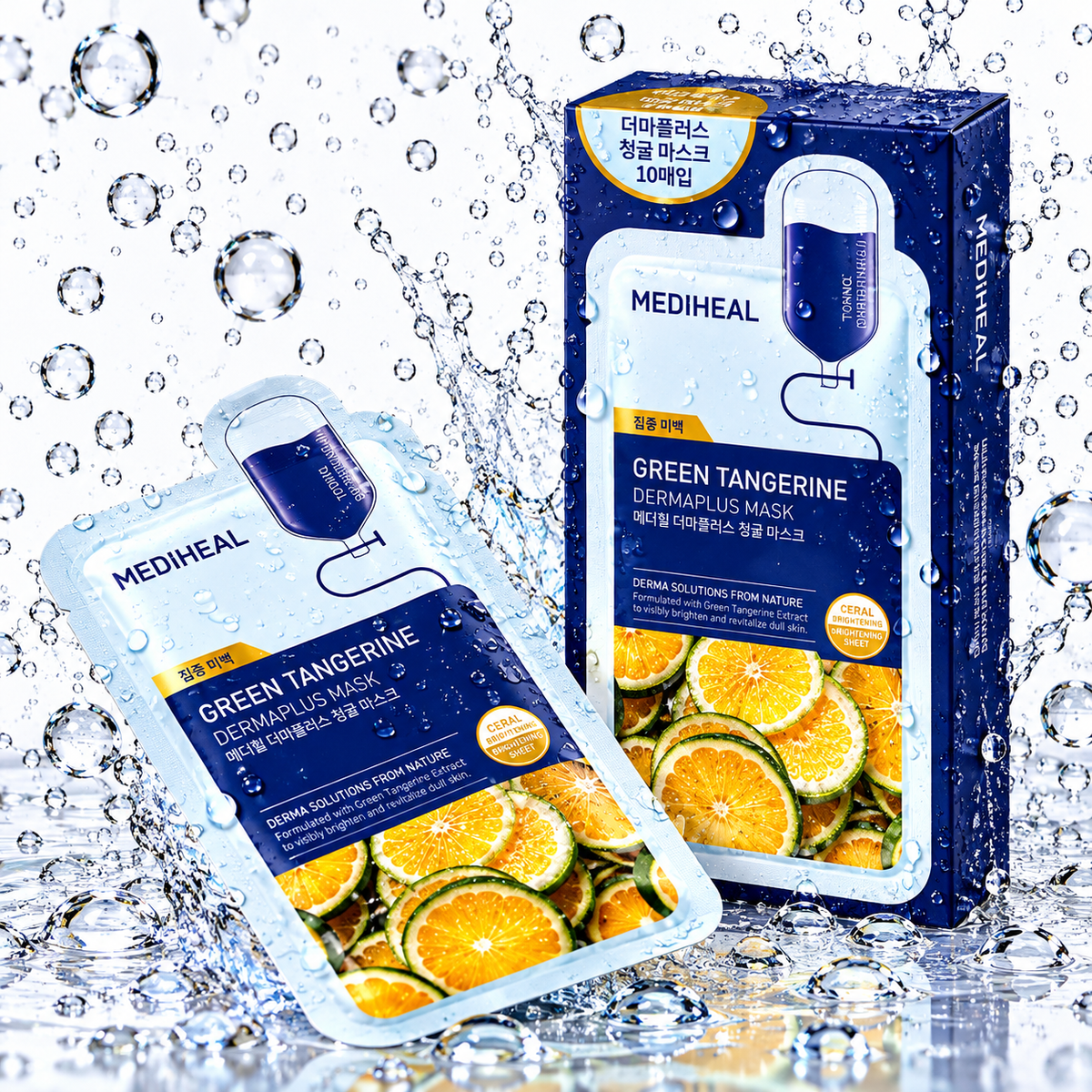 MEDIHEAL - Dermaplus Green Tangerine Mask 22ml X 10ea