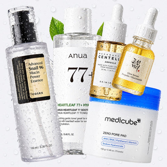 Korean Skincare Routine for Acne-Prone Skin (Anua + Medicube + SKIN1004)